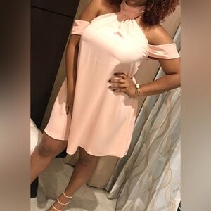 Blush Pink Giani Bernini Flowy Off Shoulder Dress